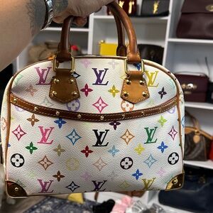 Louis Vuitton White Multicolor Satchel